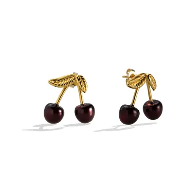 Arete de cerezas esmaltadas 18mm