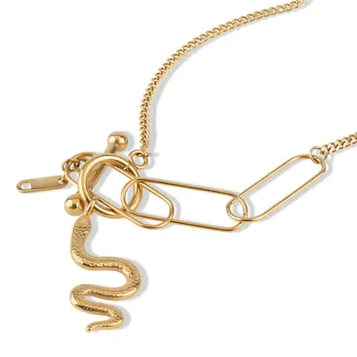 Collar vibora con broche T 40cm