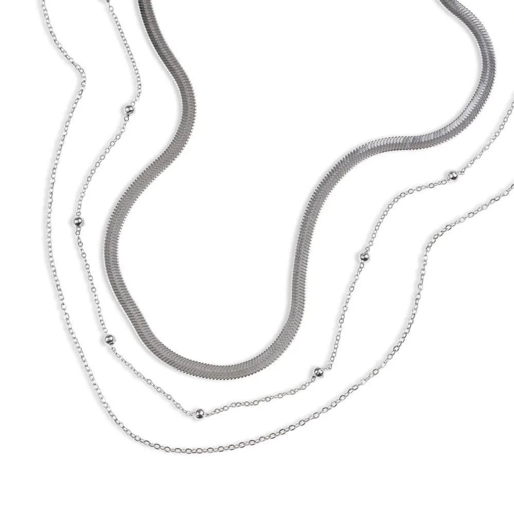 Collar triple panza de vibora y de eslabon 50cm — foto 1 de 2
