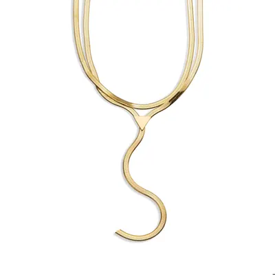 Collar  doble cadena panza de vibora 38-43cm
