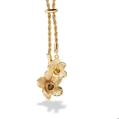 Collar ajustable torzal de flores colgantes 20-30mm