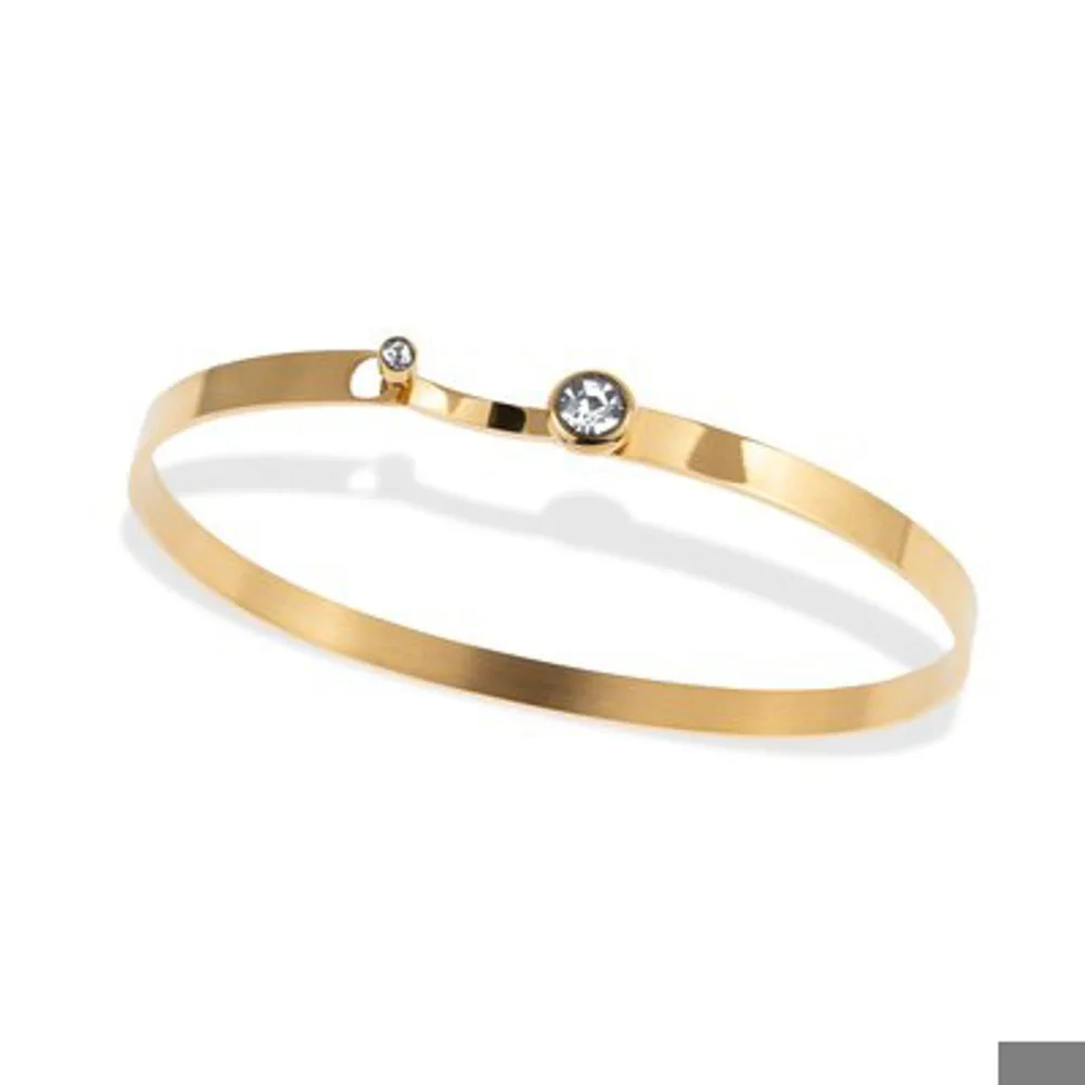 Brazalete liso cristales bicelados 6cm — foto 1 de 2
