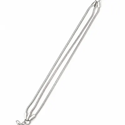 Pulsera panza de vibora triple 17-20cm plateado