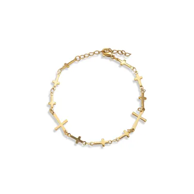 Pulsera Cruces lisas 18.5cm