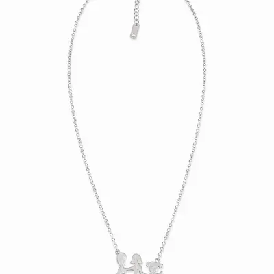 Collar mama papa niña acero plateado cl3443a