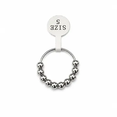 Anillo ansiedad de balines 4mm plateado