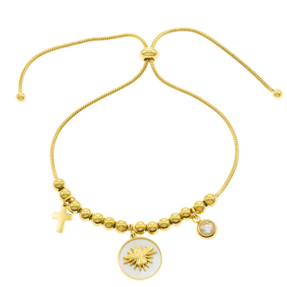 Pulsera ajustable Espiritu Santo con madre perla 2mm — foto 1 de 1