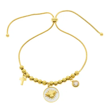 Pulsera ajustable Espiritu Santo con madre perla 2mm